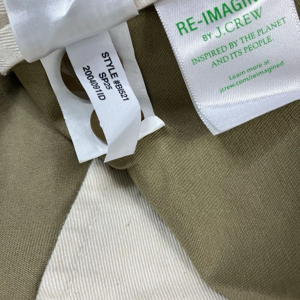 J Crew Chino Pants Men 34x32 Dusty Khaki Cotton Giant Fit Wide Leg Office BJ521
